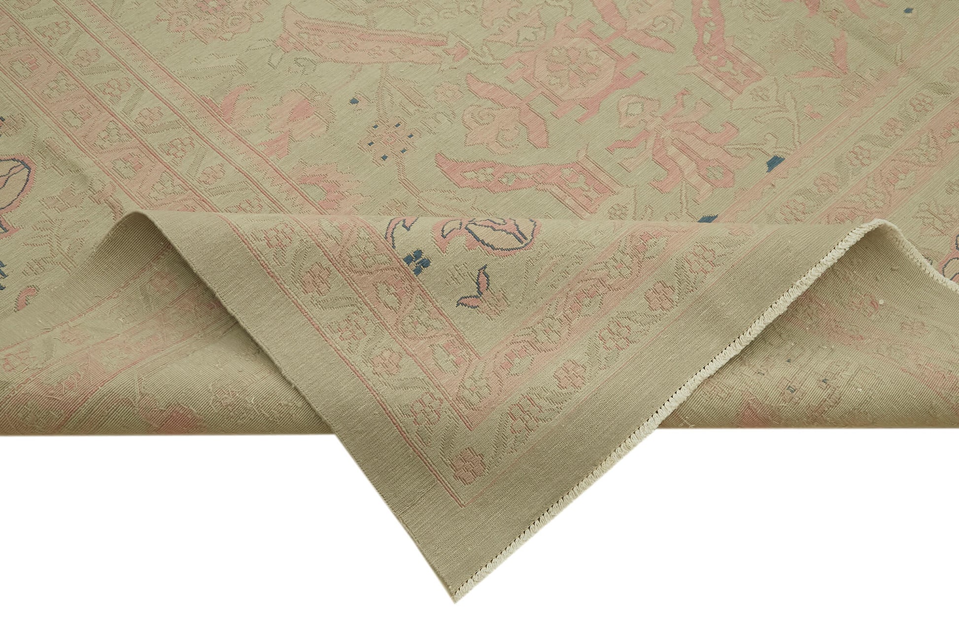 Sumak Bej Klasik Yün Pamuk El Dokuma Halısı 348x532 Agacan