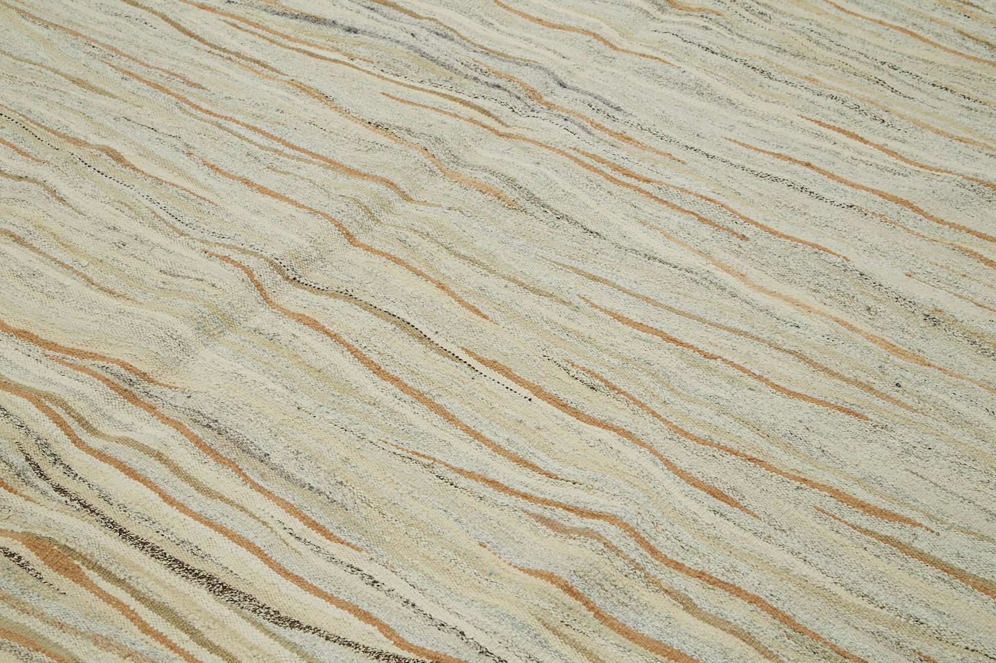 Kendir Bej Geometrik Hemp El Dokuma Halısı 248x350 Agacan