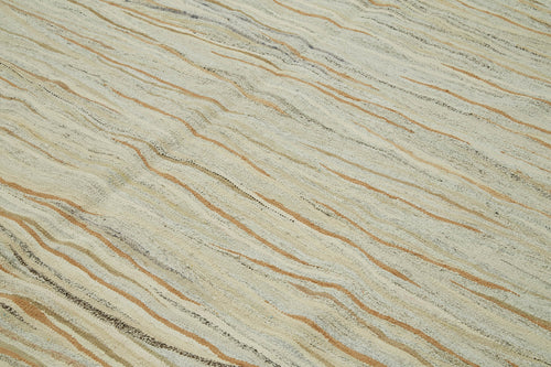 Kendir Bej Geometrik Hemp El Dokuma Halısı 248x350 Agacan