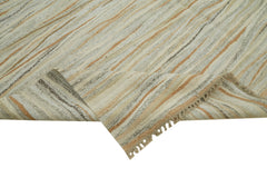 Kendir Bej Geometrik Hemp El Dokuma Halısı 248x350 Agacan