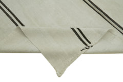 Kendir Beyaz Geometrik Hemp El Dokuma Halısı 210x265 Agacan