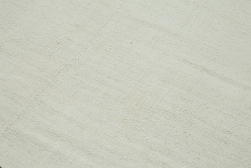 Kendir Beyaz Geometrik Hemp El Dokuma Halısı 175x373 Agacan