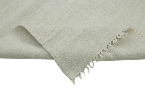 Kendir Beyaz Geometrik Hemp El Dokuma Halısı 175x373 Agacan