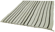 Kendir Beyaz Geometrik Hemp El Dokuma Halısı 200x247 Agacan