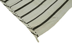 Kendir Beyaz Geometrik Hemp El Dokuma Halısı 200x247 Agacan