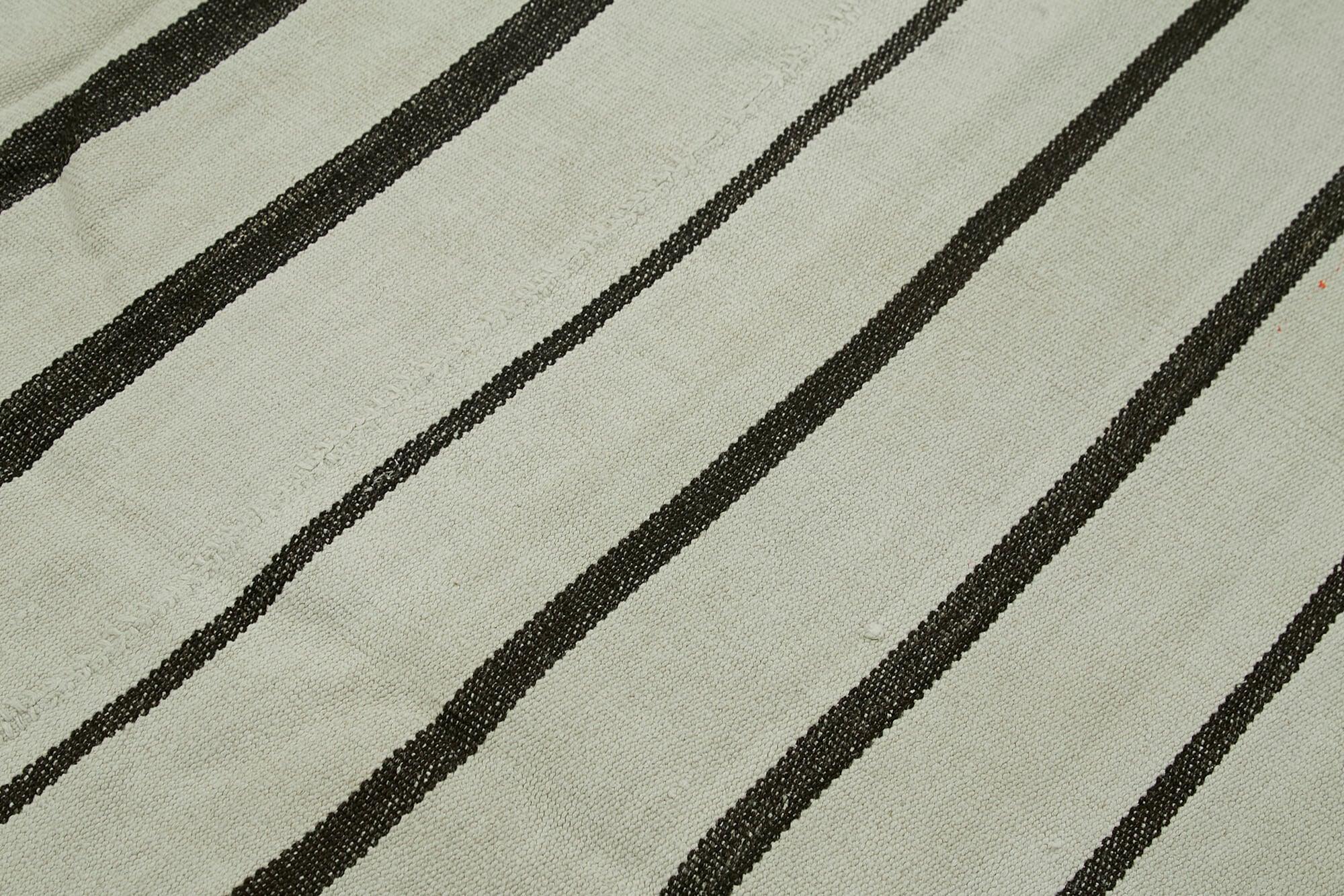 Kendir Beyaz Geometrik Hemp El Dokuma Halısı 200x247 Agacan