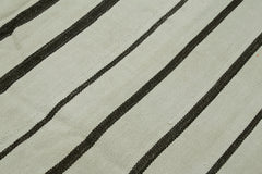 Kendir Beyaz Geometrik Hemp El Dokuma Halısı 200x247 Agacan