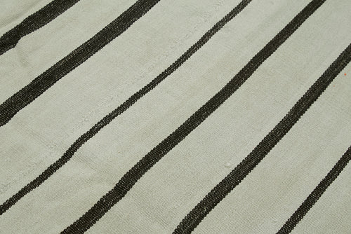 Kendir Beyaz Geometrik Hemp El Dokuma Halısı 200x247 Agacan