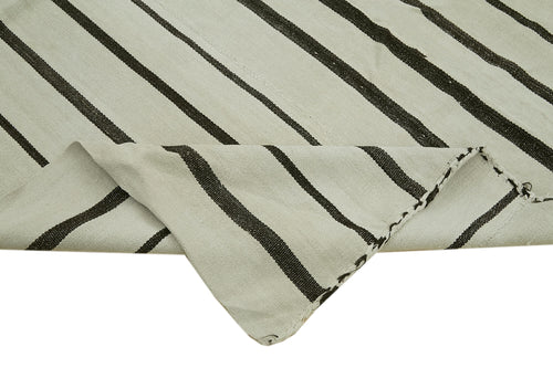 Kendir Beyaz Geometrik Hemp El Dokuma Halısı 200x247 Agacan