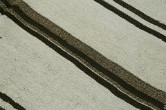 Kendir Beyaz Geometrik Hemp El Dokuma Halısı 156x332 Agacan