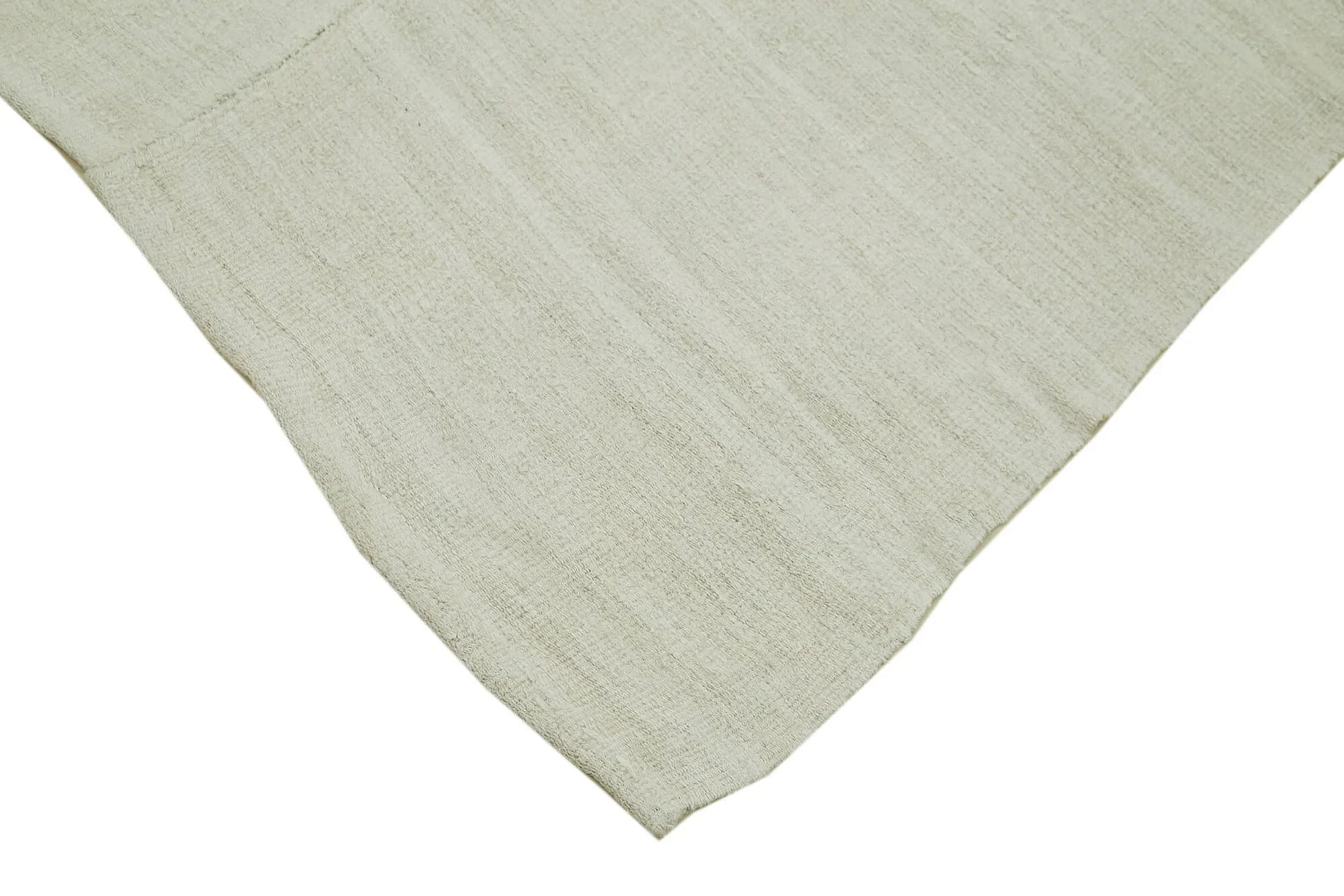 Kendir Beyaz Geometrik Hemp El Dokuma Halısı 190x458 Agacan