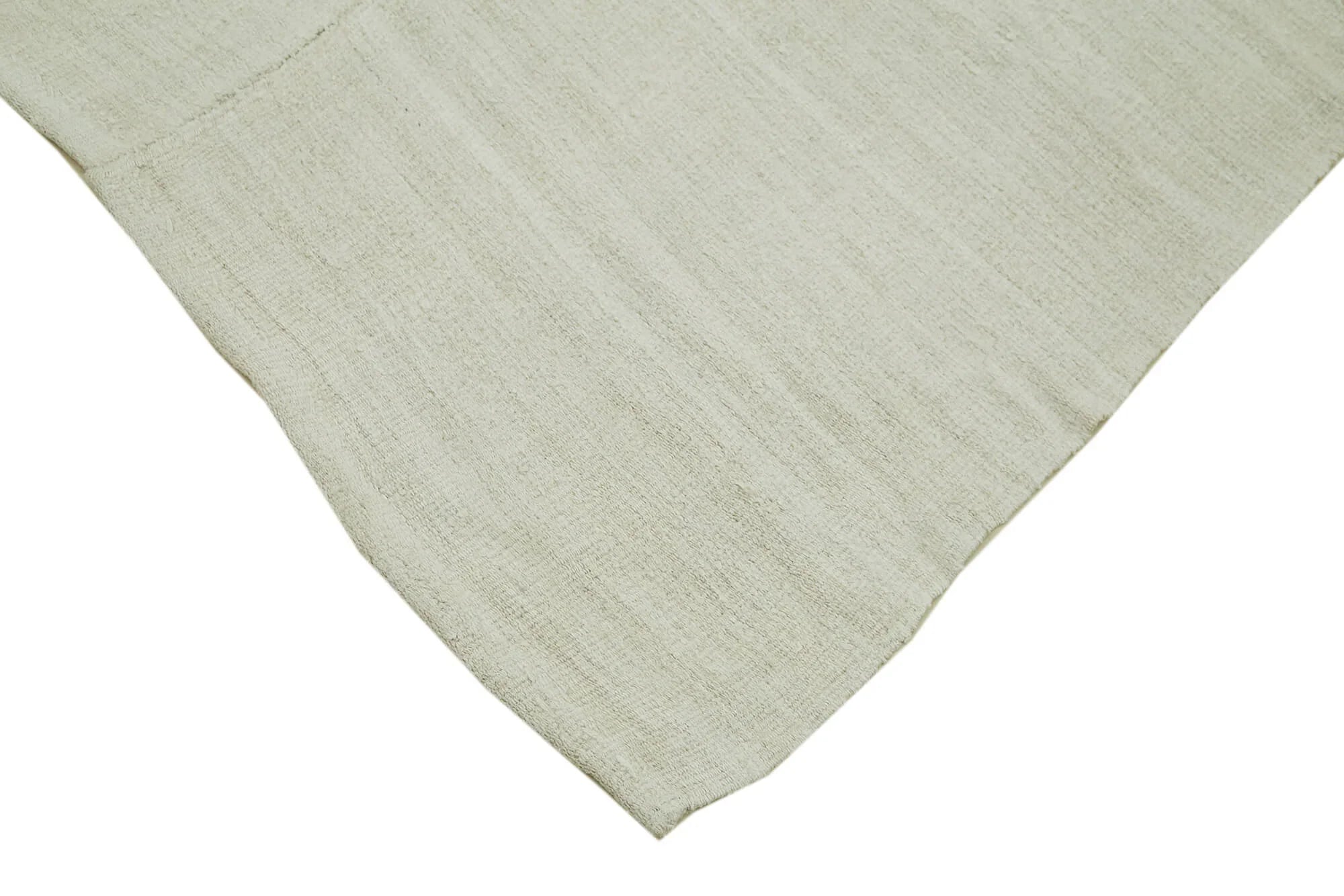Kendir Beyaz Geometrik Hemp El Dokuma Halısı 190x458 Agacan