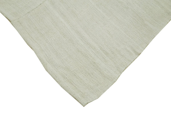 Kendir Beyaz Geometrik Hemp El Dokuma Halısı 190x458 Agacan