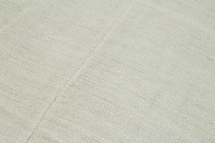 Kendir Beyaz Geometrik Hemp El Dokuma Halısı 190x458 Agacan