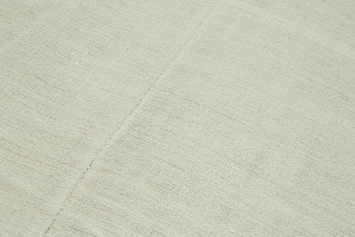 Kendir Beyaz Geometrik Hemp El Dokuma Halısı 190x458 Agacan