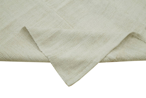 Kendir Beyaz Geometrik Hemp El Dokuma Halısı 190x458 Agacan