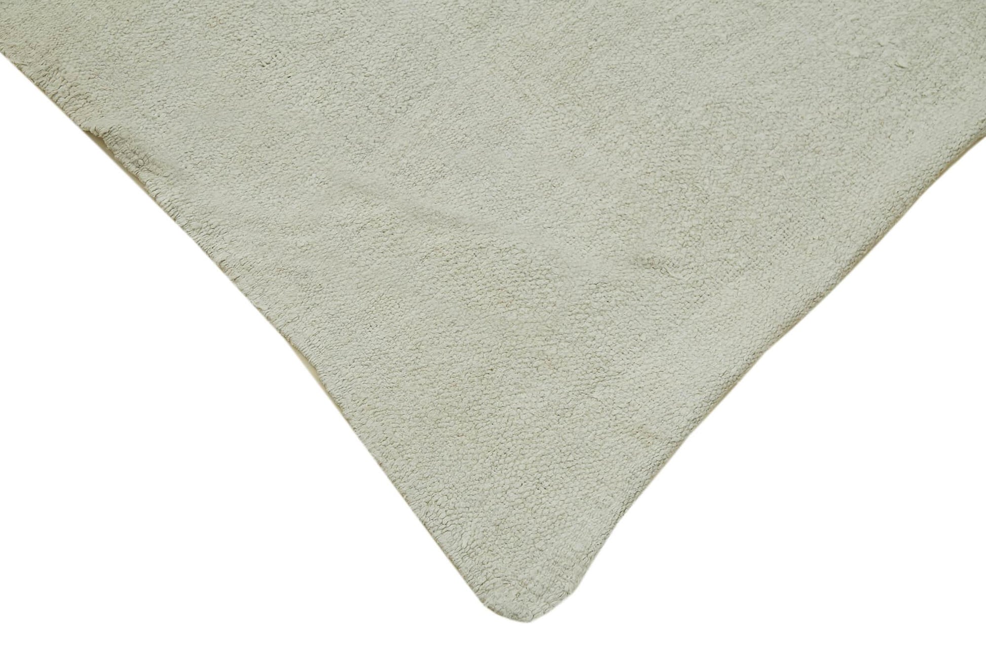 Kendir Beyaz Geometrik Hemp El Dokuma Halısı 186x362 Agacan