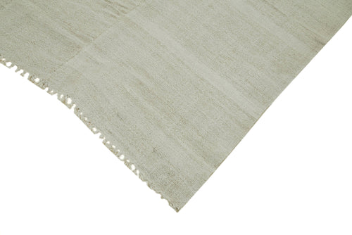 Kendir Beyaz Geometrik Hemp El Dokuma Halısı 187x457 Agacan