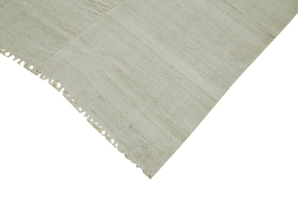 Kendir Beyaz Geometrik Hemp El Dokuma Halısı 187x457 Agacan