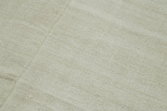 Kendir Beyaz Geometrik Hemp El Dokuma Halısı 187x457 Agacan