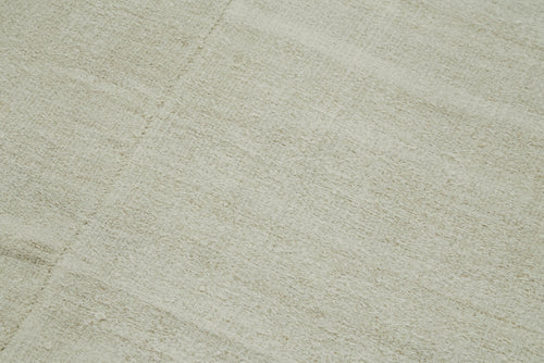 Kendir Beyaz Geometrik Hemp El Dokuma Halısı 187x457 Agacan