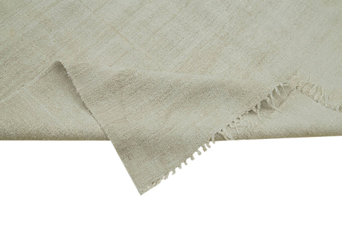 Kendir Beyaz Geometrik Hemp El Dokuma Halısı 187x457 Agacan