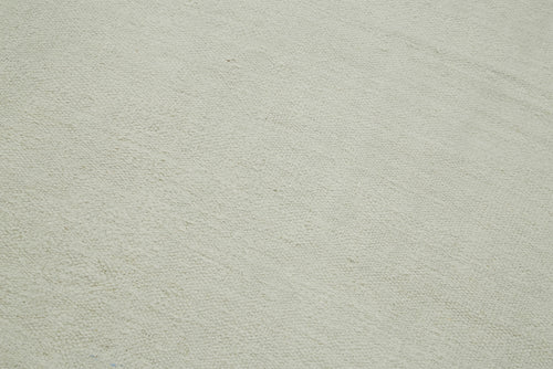 Kendir Beyaz Geometrik Hemp El Dokuma Halısı 166x404 Agacan