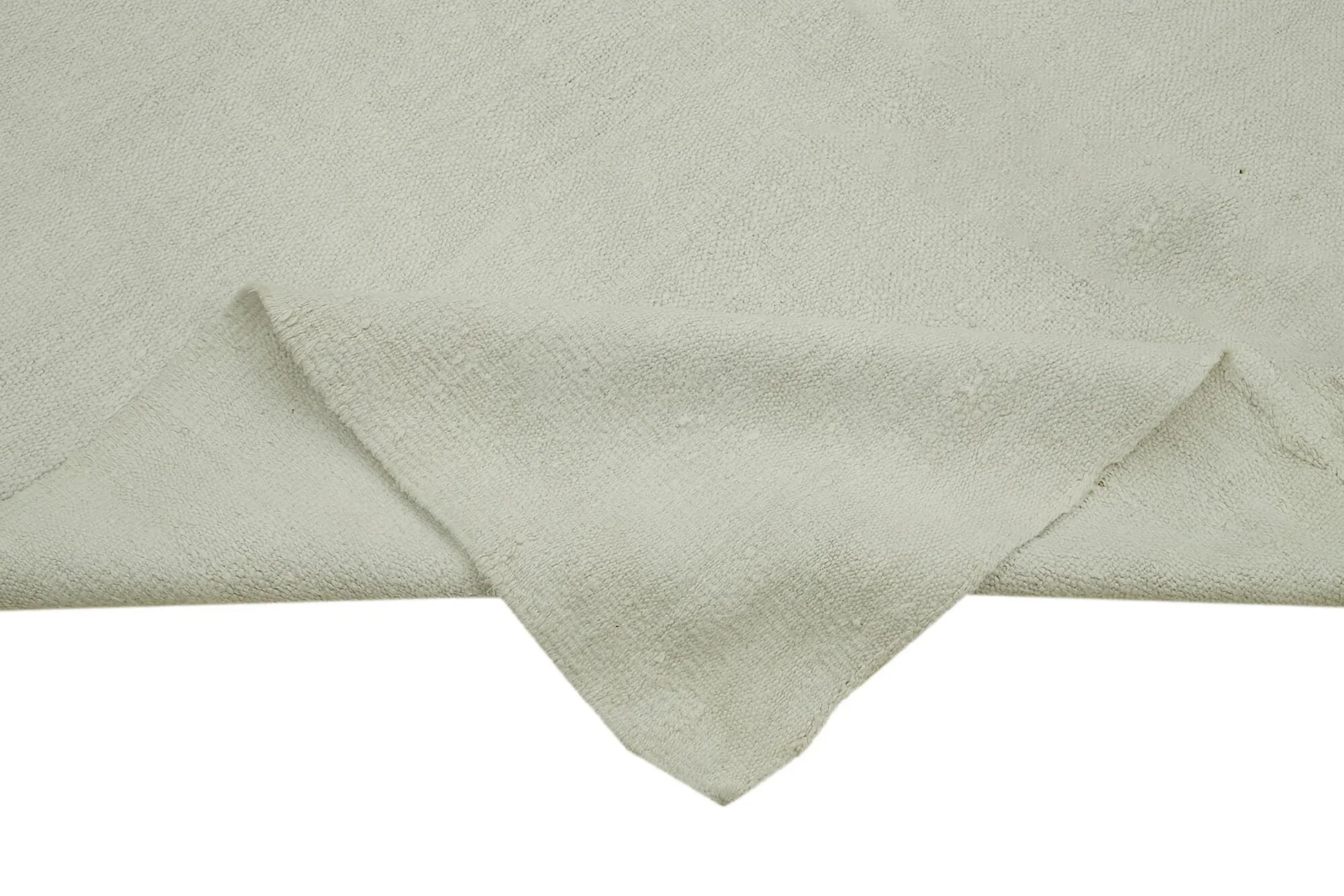 Kendir Beyaz Geometrik Hemp El Dokuma Halısı 166x404 Agacan