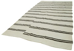 Kendir Bej Geometrik Hemp El Dokuma Halısı 196x385 Agacan