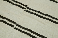 Kendir Bej Geometrik Hemp El Dokuma Halısı 196x385 Agacan