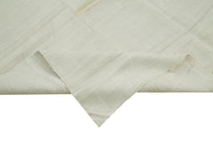 Kendir Beyaz Geometrik Hemp El Dokuma Halısı 190x441 Agacan