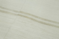 Kendir Beyaz Geometrik Hemp El Dokuma Halısı 205x470 Agacan