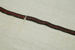 Kendir Beyaz Geometrik Hemp El Dokuma Halısı 197x410 Agacan