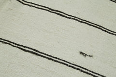 Kendir Beyaz Geometrik Hemp El Dokuma Halısı 183x366 Agacan