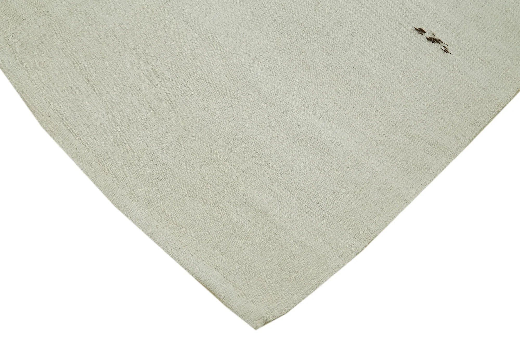 Kendir Beyaz Geometrik Hemp El Dokuma Halısı 187x360 Agacan