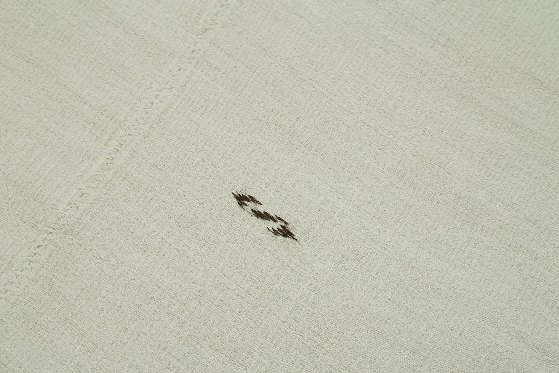 Kendir Beyaz Geometrik Hemp El Dokuma Halısı 187x360 Agacan