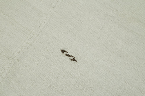 Kendir Beyaz Geometrik Hemp El Dokuma Halısı 187x360 Agacan