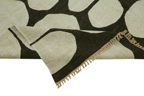 Kendir Beyaz Geometrik Hemp El Dokuma Halısı 240x320 Agacan