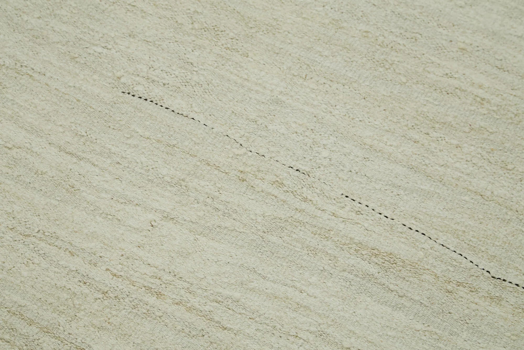 Kendir Bej Geometrik Hemp El Dokuma Halısı 223x446 Agacan
