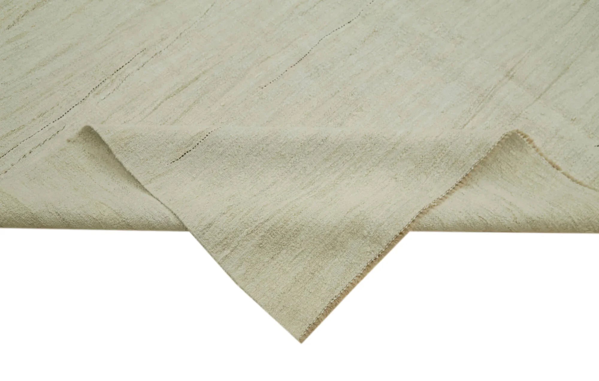 Kendir Bej Geometrik Hemp El Dokuma Halısı 223x446 Agacan