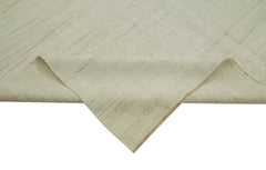 Kendir Bej Geometrik Hemp El Dokuma Halısı 223x446 Agacan