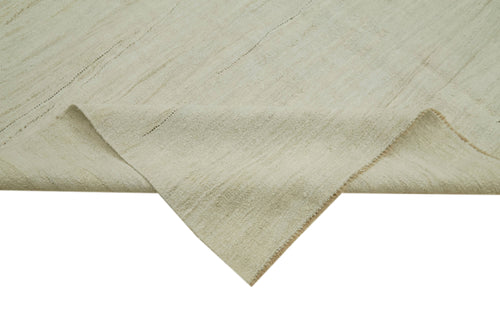 Kendir Bej Geometrik Hemp El Dokuma Halısı 223x446 Agacan