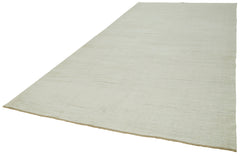 Kendir Beyaz Geometrik Hemp El Dokuma Halısı 223x447 Agacan