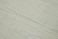 Kendir Beyaz Geometrik Hemp El Dokuma Halısı 223x447 Agacan