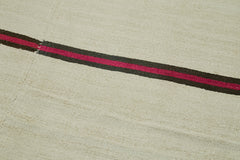 Kendir Bej Geometrik Hemp El Dokuma Halısı 207x492 Agacan