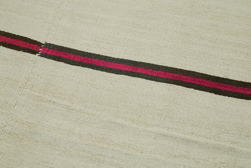 Kendir Bej Geometrik Hemp El Dokuma Halısı 207x492 Agacan