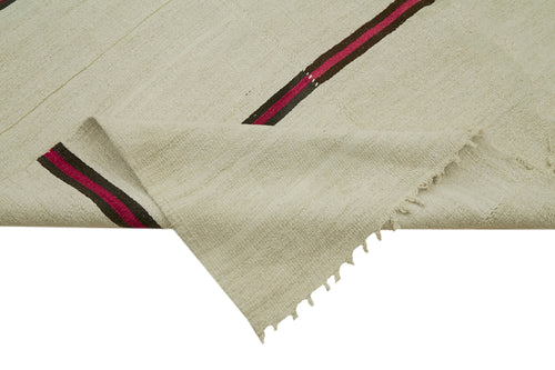 Kendir Bej Geometrik Hemp El Dokuma Halısı 207x492 Agacan