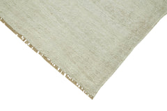 Kendir Beyaz Geometrik Hemp El Dokuma Halısı 240x345 Agacan