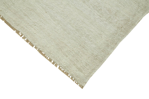 Kendir Beyaz Geometrik Hemp El Dokuma Halısı 240x345 Agacan