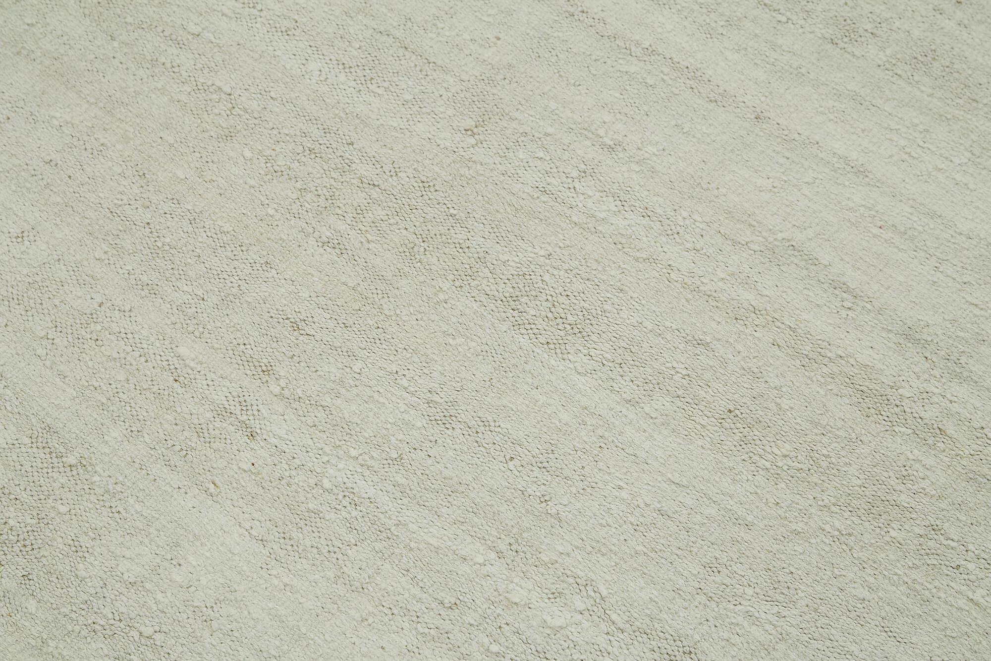 Kendir Beyaz Geometrik Hemp El Dokuma Halısı 240x345 Agacan